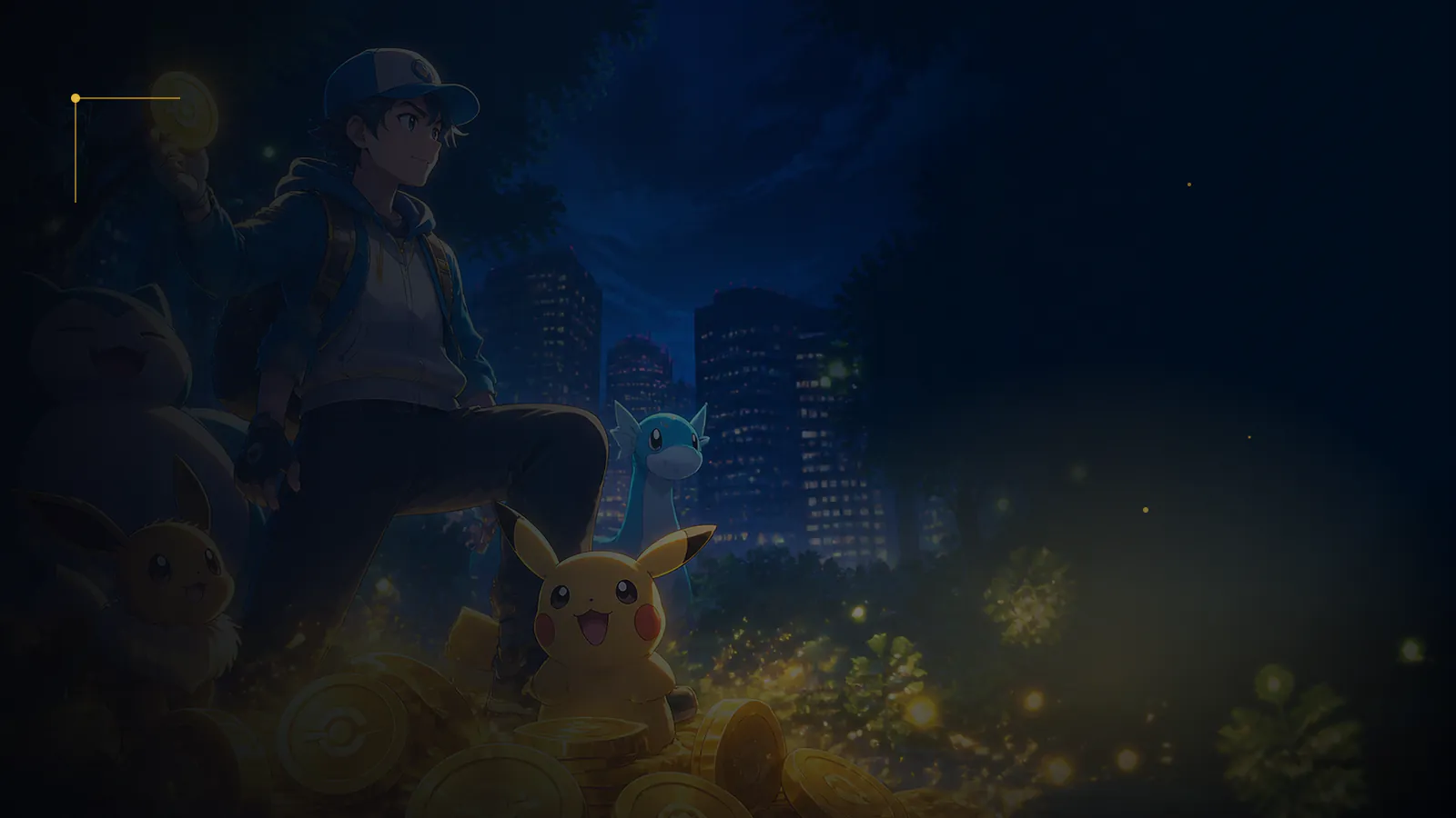 Cinematic Pokémon GO PokéCoins artwork for a ZOXERO editorial guide