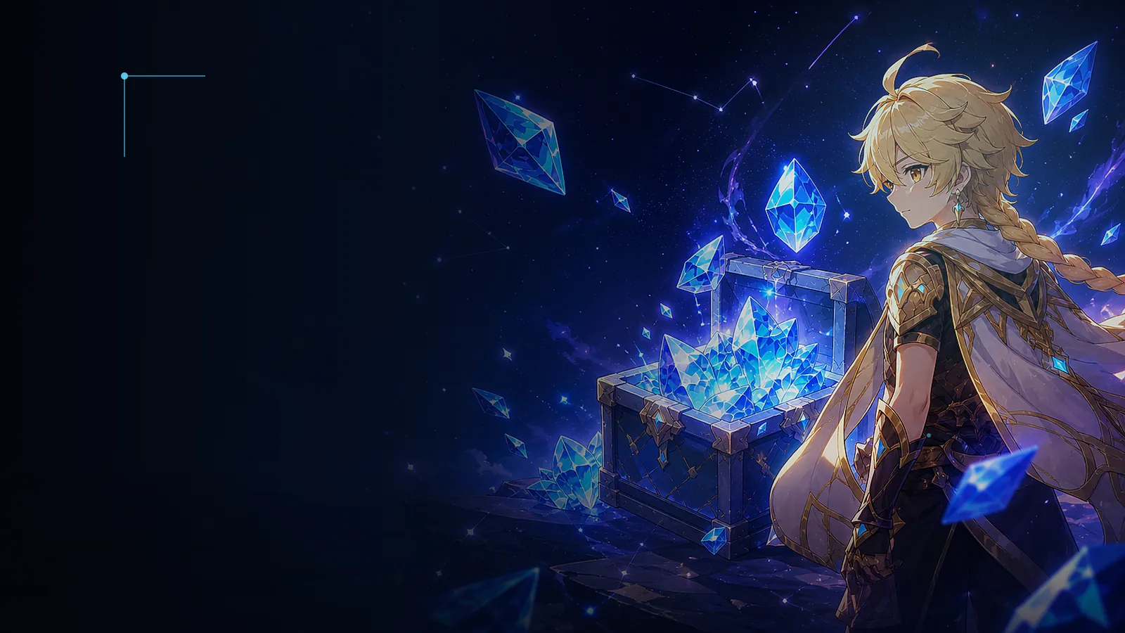 Cinematic Genshin Impact Genesis Crystals artwork for a ZOXERO editorial guide
