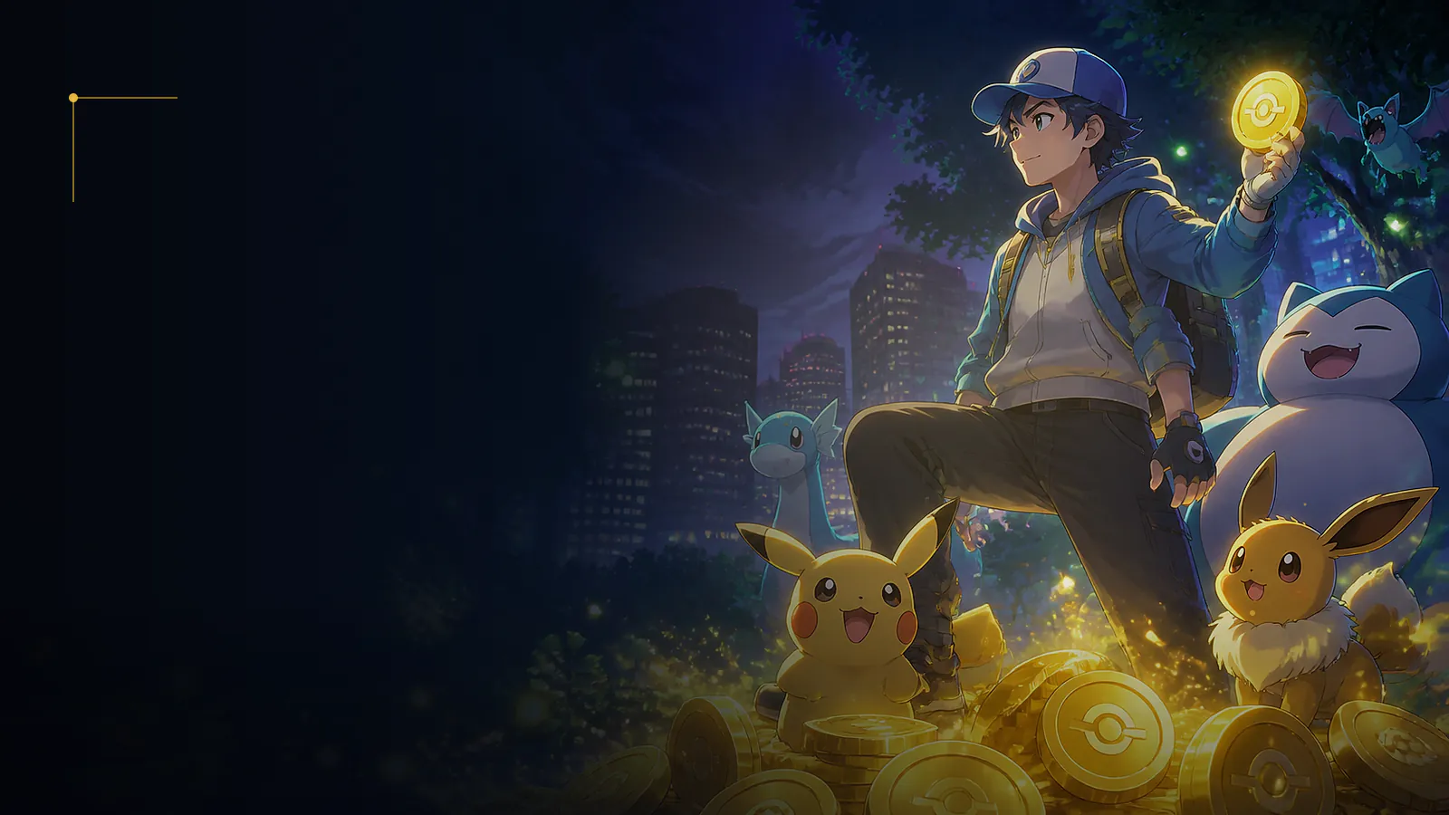 Cinematic Pokémon GO PokéCoins artwork for a ZOXERO editorial guide