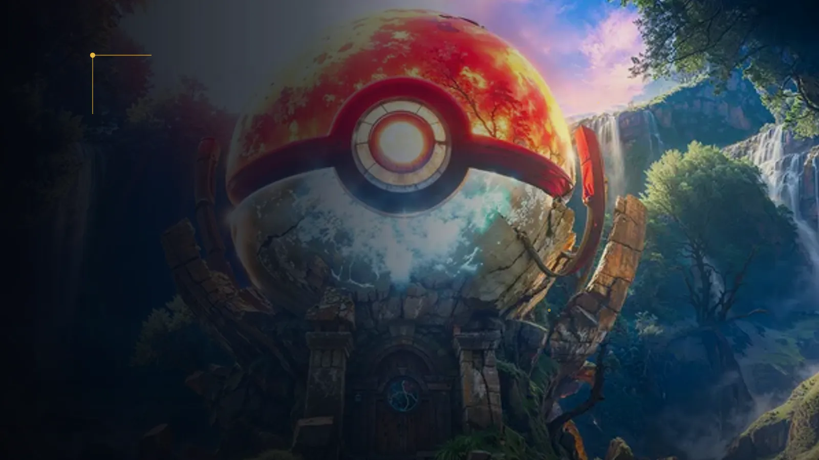Pokémon characters in a dramatic fire-lit city scene